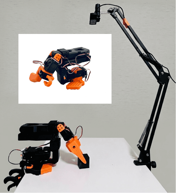 Robot setup with leader and follower arms